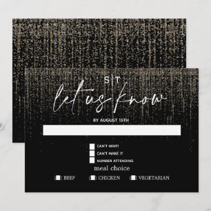 Modern Meal Choice OSA Edgy Champagne Glitter Inbjudningar