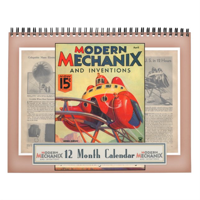 Modern Mechanix & uppfinningkalender Kalender (Omslag)