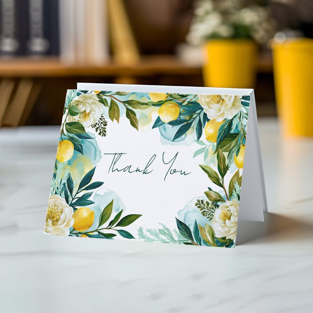 Modern Medelhavsflora för flera tillfällen Tack Kort (Skapare uppladdad)