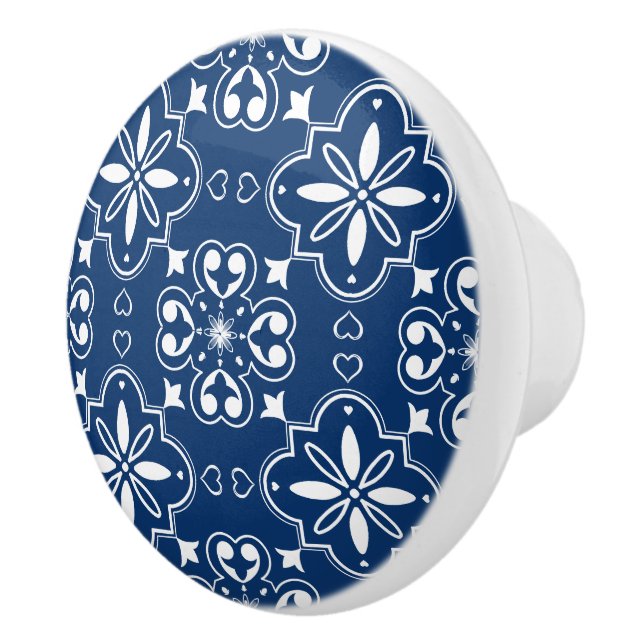 Modern Medelhavsinspirerad Portugisisk Design Blå  Knopp (Höger)