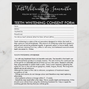 Modern medgivande budgetformulär Tur Whitening Reklamblad
