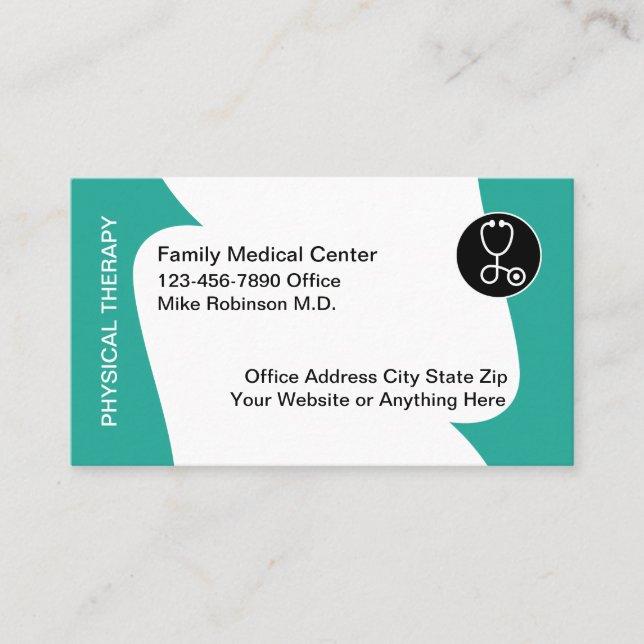 Modern Medical Doctor Business Cards Design  Visitkort (Framsida)