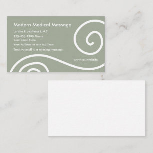 Modern medicinsk massage visitkort