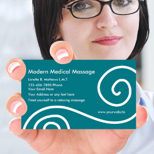 Modern medicinsk massage visitkort
