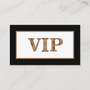 Modern medlem i klubben Black Wooden VIP Card Visitkort