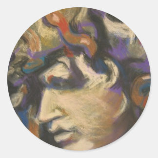 Modern Medusa Sticker Runt Klistermärke