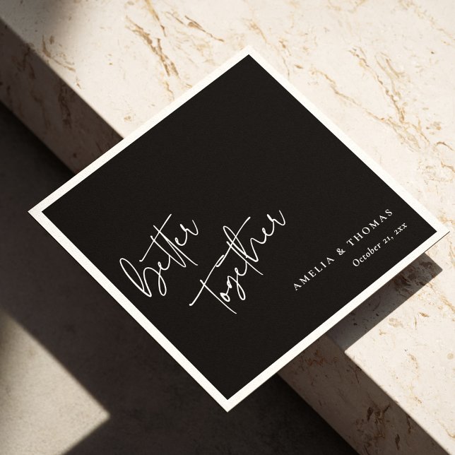 Modern Meets Classic: Personlig bättre tillsammans Pappersservett (Modern Meets Classic: Personalized Better Together Napkins)