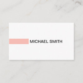 Modern Melon Elegant Professionell Plain White Visitkort