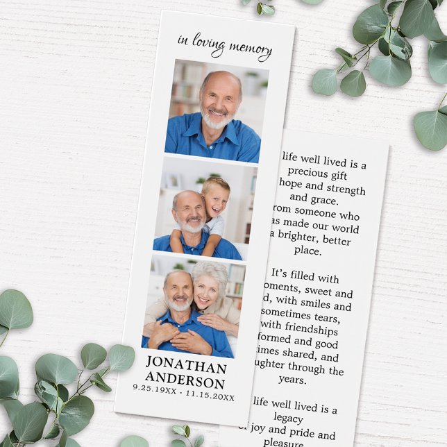 Modern Memorial 3 Bild-bokmärke Litet Visitkort (Skapare uppladdad)