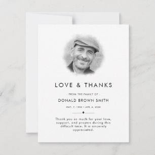 Modern memorial Bereavement Sympathy Funeral Photo Tack Kort