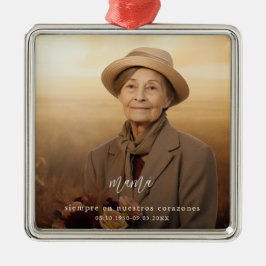 Modern Memorial Keepsaké Spanska foto Julgransprydnad Metall