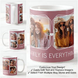 Modern Memory 6 Fotocollage Mall Rosa C107 Kaffemugg