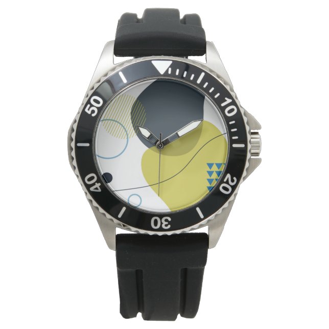 Modern, Memphis, coola, unik illustration av trend Armbandsur (Framsida)