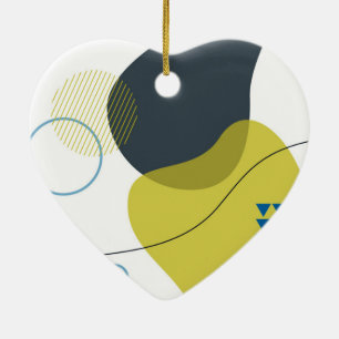 Modern, Memphis, coola, unik illustration av trend Julgransprydnad Keramik
