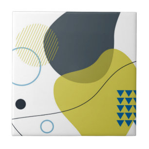 Modern, Memphis, coola, unik illustration av trend Kakelplatta