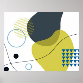 Modern, Memphis, coola, unik illustration av trend Poster