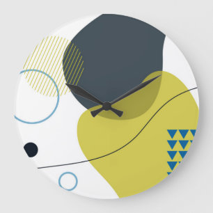Modern, Memphis, coola, unik illustration av trend Stor Klocka