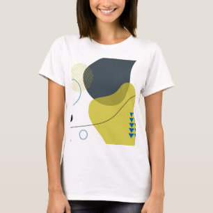 Modern, Memphis, coola, unik illustration av trend T Shirt