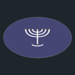 Modern Menorah White Navy Guld Graphic<br><div class="desc">Hebrew Menorah Sticker. Vit,  Guld. Överförbart och anpassade.</div>
