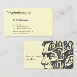 Modern Mental Labyrint Terapi Mental hälsa Visitkort