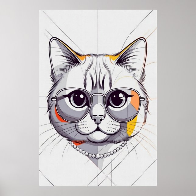 Modern Meow Muse Poster (Framsidan)