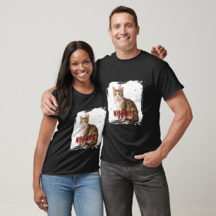 Modern Meow Ram – Personlig Fotografi med Kattnamn T Shirt