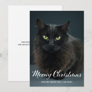 Modern Meowy-julklapp - julfotoport