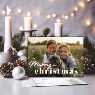 Modern merriest jul - minimalt 1 foto-Elegant Julkort
