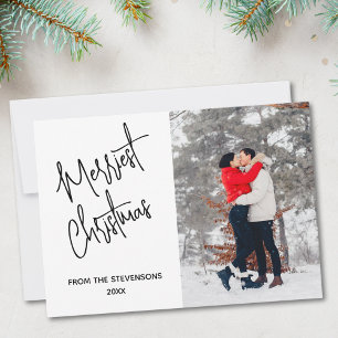 Modern Merriest-julfoto Namn Julkort