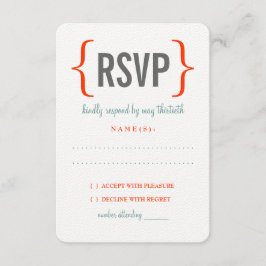 Modern Merriment Bröllop Response OSA Kort