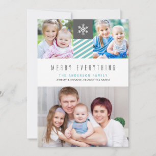 Modern Merry All Helgdag Photo Cards Julkort