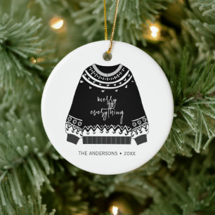 Modern Merry All jul Sweater Helgdag Julgransprydnad Keramik
