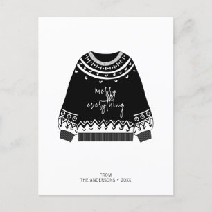 Modern Merry All jul Sweater Helgdag Vykort