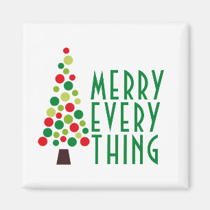 Modern Merry Allt Helgdag Träd Magnet