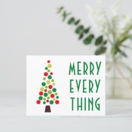 Modern Merry Allt-Träd-vykort i Helgdag Helg Vykort
