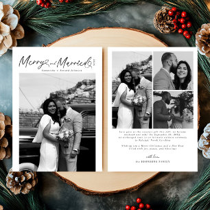 Modern Merry and Married Nygift Julkort