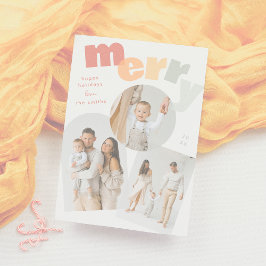 Modern Merry Arch jul-Helgdag Photo Collage Julkort