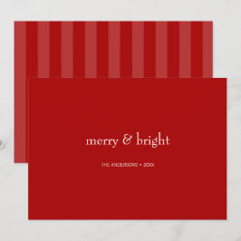 Modern Merry & Bright Red-jul Julkort