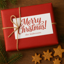 Modern  Merry Christmas Costum Stickers