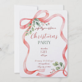 Modern Merry Christmas Party  Inbjudningar