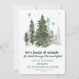 Modern Merry Christmas Party Invitation Inbjudningar