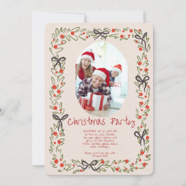 Modern Merry Christmas Party Invitation Inbjudningar