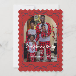 Modern Merry Christmas Party Invitation Inbjudningar