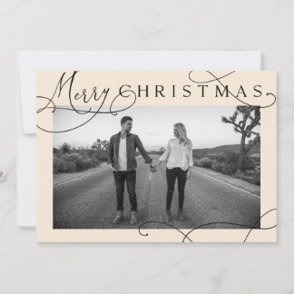 Modern Merry Christmas Photo Card Julkort