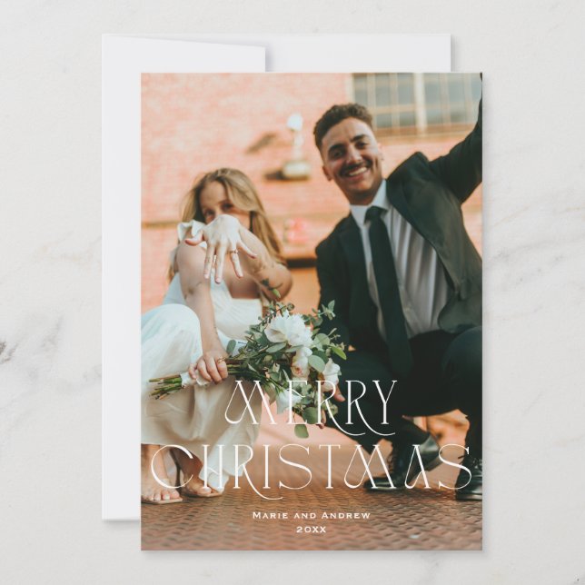 Modern Merry Christmas Semester design Julkort (Framsida)