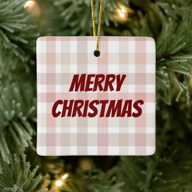 Modern Merry Christmas Text | Christmas Ornament (Träd)