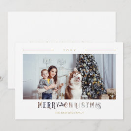 Modern Merry Christmas Typografi Anpassad Foto