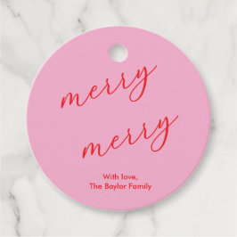 Modern Merry Elegant Script Helgdag Gift-Märkre Gåvor Etiketter