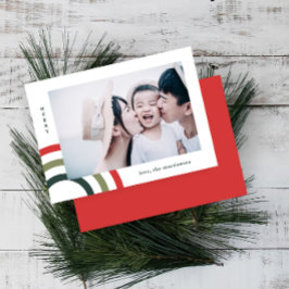 Modern Merry Festive jul-Helgdag-fotokort