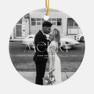 Modern Merry Helgdag-design Julgransprydnad Keramik